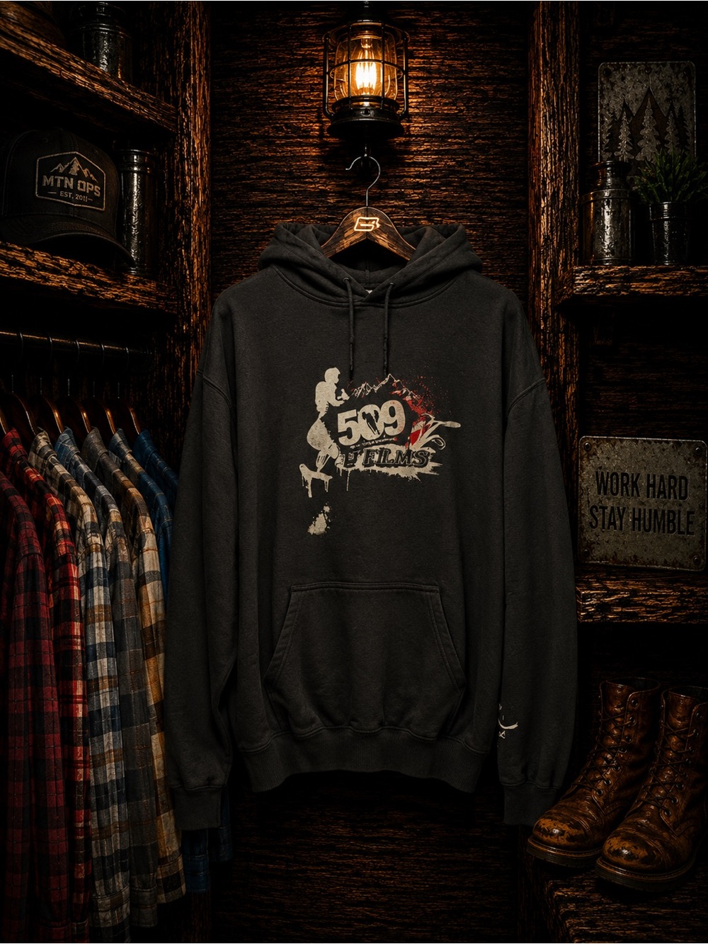 509 Films Factory Snowmobile Rider EUC Hoody XLarge Black